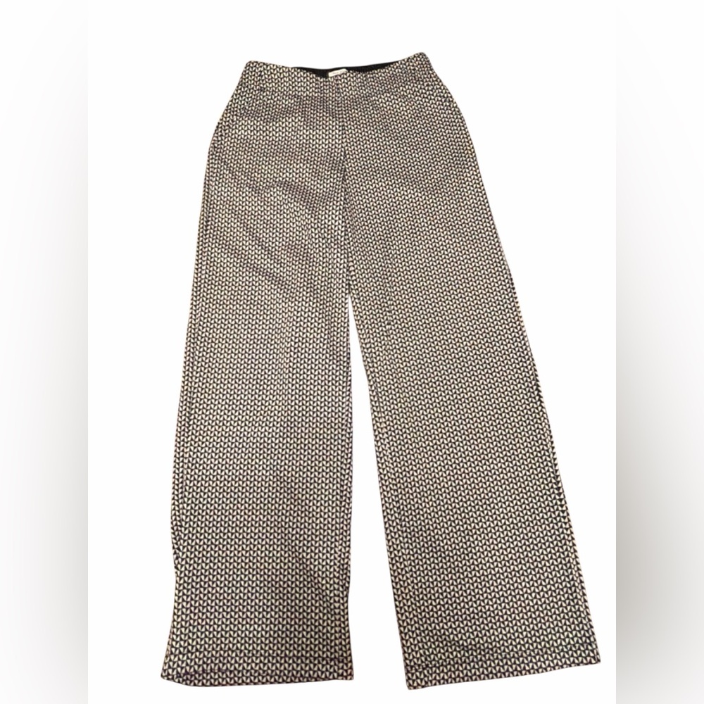 Max Studio Black & Beige Geometric Palazzo Pants | Size S